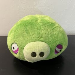Angry Birds 8” Helmet Corporal Pig Plush Toy Commonwealth 2010 (Missing Hat)