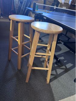 Natural bar stools ( set of 2)