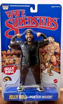 WWE SUPERSTARS LJN 2026 Jelly Roll  ( Blue Card ) Mattel Wave 3 MINT