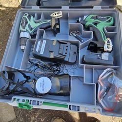 Hitachi 18 Volt Drill Impact Flashlight One Battery And Charger In Truck Prices Firm I Do Not Take Offers