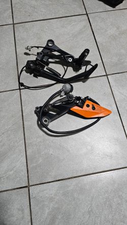 2023 ktm rc390 rear sets with rear brake master cylinder