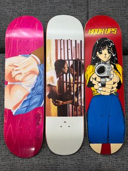 Hook ups skateboards and Quasi board all new condition $80 each or take all 3 for $200 firm