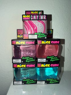 NeeDoh Nice Cubes & Candy Swirl – NEW Sealed