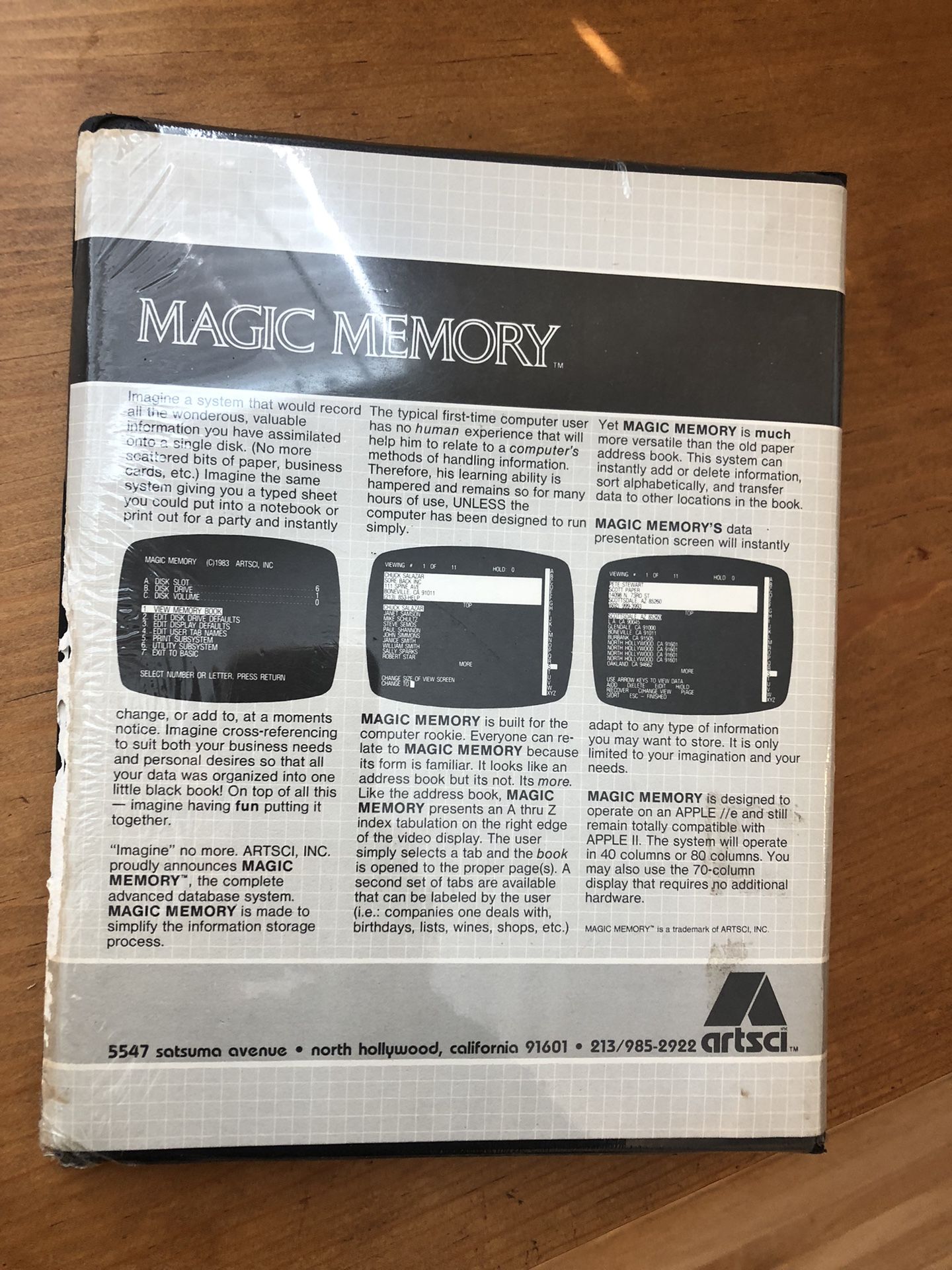 Vintage (Rare): Magic Memory software  by ArtSci for classic  Apple II