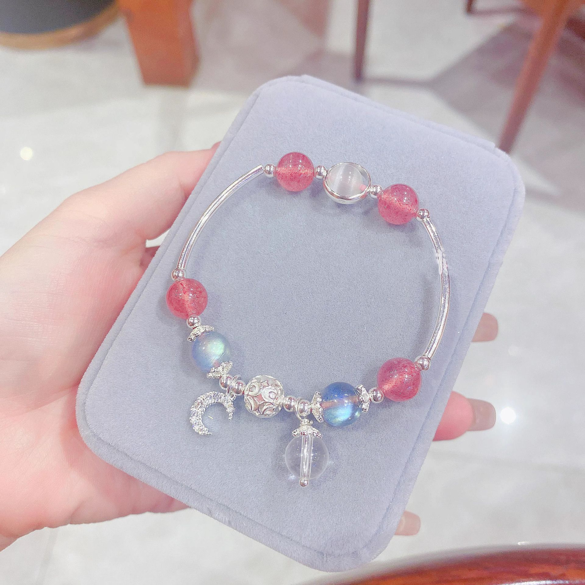 Moon cat eye stone female