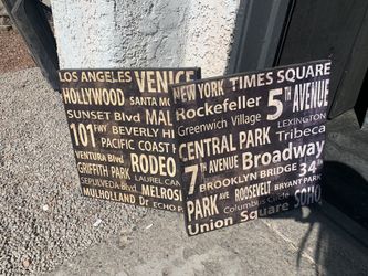 Canvas Home Decor Represent West and East Coast Love