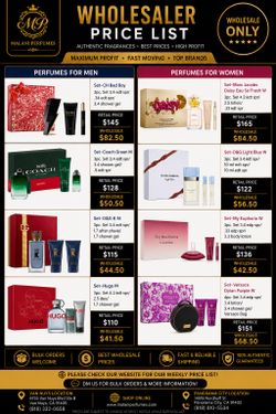 Perfumes a precios de mayoreo desde $41.50