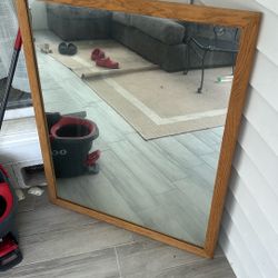 Wooden Portrait Mirror