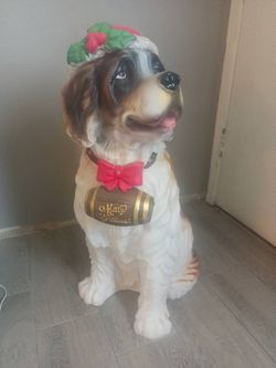 Christmas Dog Statue