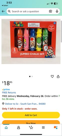 Super Mario jumbo chalk