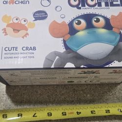 Crawling Crab Baby Toy Tummy Time, Walking Moving Dancing Learning Crawl, Sensory Interactive for 3 4 5 6 7 8 9 Babies Infant Toddler Kid Boys Girls