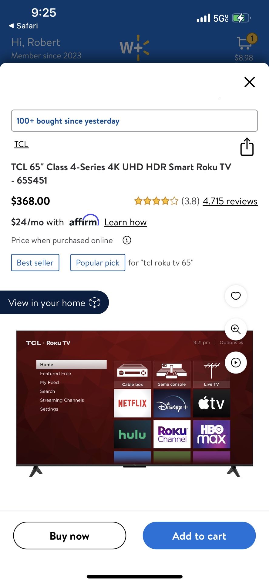 65 Inch Roku Tv
