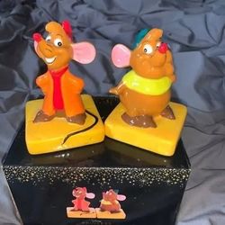 Disney Cinderella Rare jac and Gus Gus Salt And Pepper Shaker