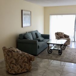 Sofa Couch, 2 Chairs, Rug And Coffee Table 