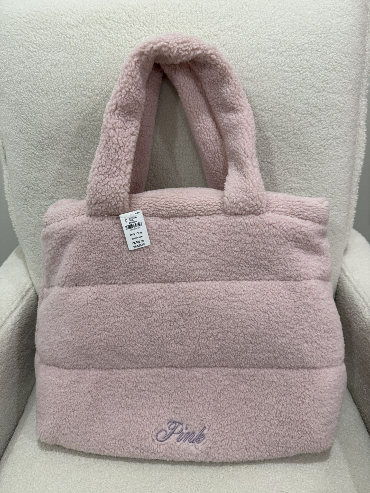 Pink Plush Tote Bag