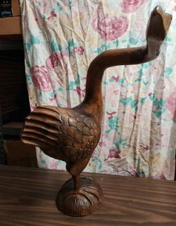 Large Hand Carved Jamaican Goose