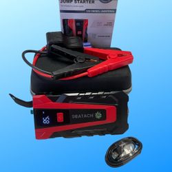 3000 Amp Jump Starter - 12V Power Bank with Flashlight and Compass - Car Jumper