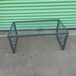 Glass Coffee Table In Silver 