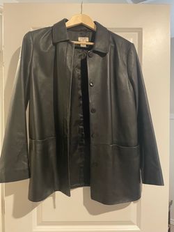Brooks 346 Black Genuine Leather Jacket Medium