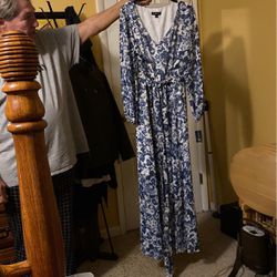 Long Chiffon flower dress That Ties In Front