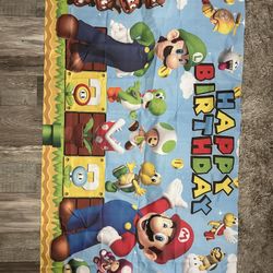 Birthday Banner Mario Bros 