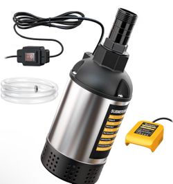 Cordless Submersible Water Pump Compatible with Dewalt 20V Battery