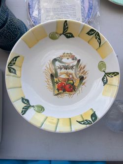 Set of 6 Intrada Italy Hand-Painted Ceramic Bowls - Excellent Condition