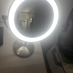 Conair HALO Double Sided LED,Lighted Makeup Vanity Mirror, 1x - 10x Magnifying