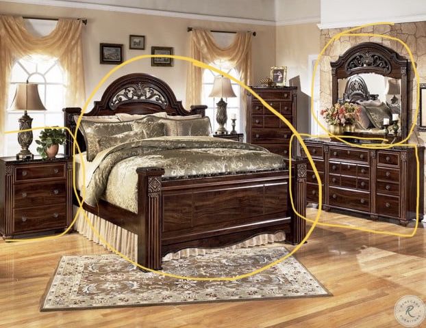 Gabriela Queen Poster Bed x4 pieces by Ashley furniture Home-store