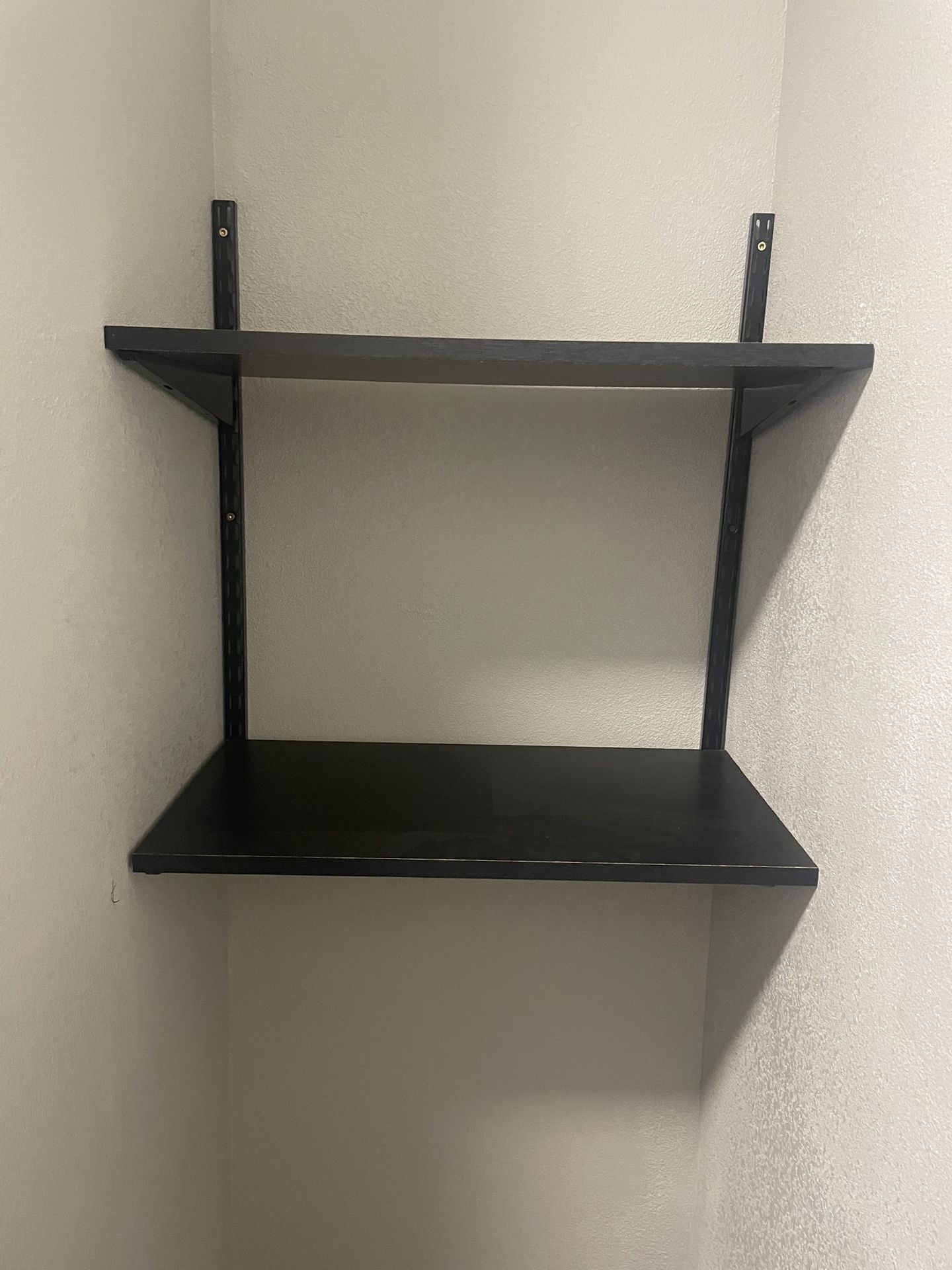 Adjustable Black Floating Shelves