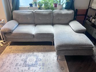 Gray L-couch