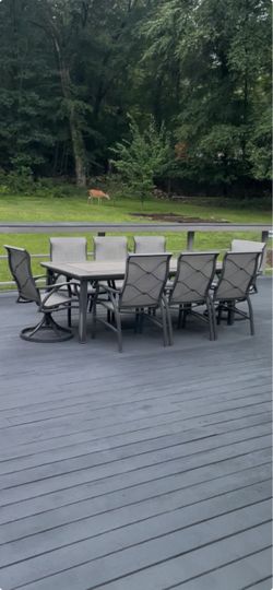 Outdoor Patio Dining Set with 8 Chairs