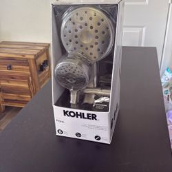 Kohler Dual Shower Head Stainless Steel Brand New