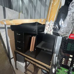 Office Stand with Drawer Storage 