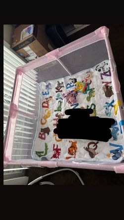 Pink play pen
