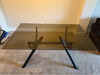 Black Glass Dining Table + 3 Chairs – Need Gone ASAP
