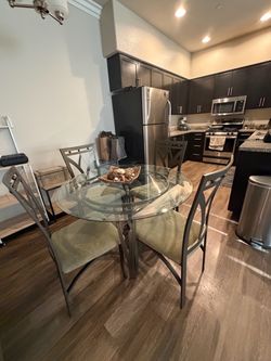 Glass kitchen table