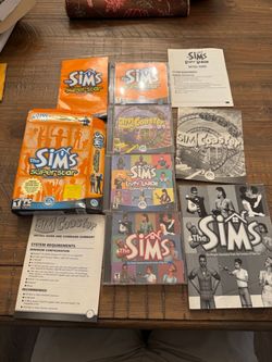 Vintage The Sims PC Game Lot – Sims, Superstar, Livin’ Large, SimCoaster + SimCity 2000