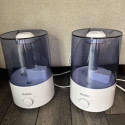Set of 2 Homedics Totalcomfort Ultrasonic Humidifier 360 Total Comfort Mist White