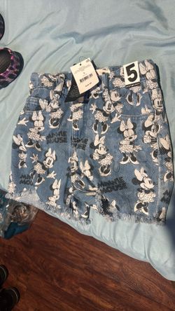girls minnie mouse jean shorts
