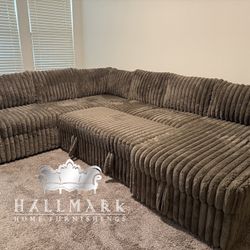 Fluffy Sleeper Sectionals with Storage