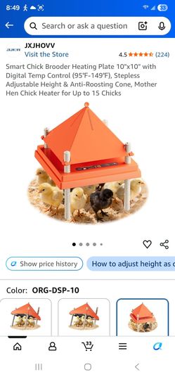 Chick Brooder heating plate 10x10"