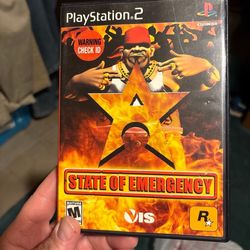 State Of Emergency (Playstation 2) Video Game. M-Rated. Rare “Check ID” sticker