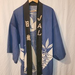 JAL JAPAN AIRLINES BLUE KIMONO