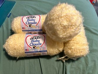 Red Heart Baby Clouds Yarn Yellow 6oz 4 Skeins