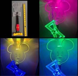 Disney Parks Mickey Mouse 90th Anniversary Light Up Glow Wand Celebration WORKING just $8