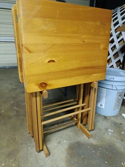 (4) ARTEX FOLDING WOOD TABLES 