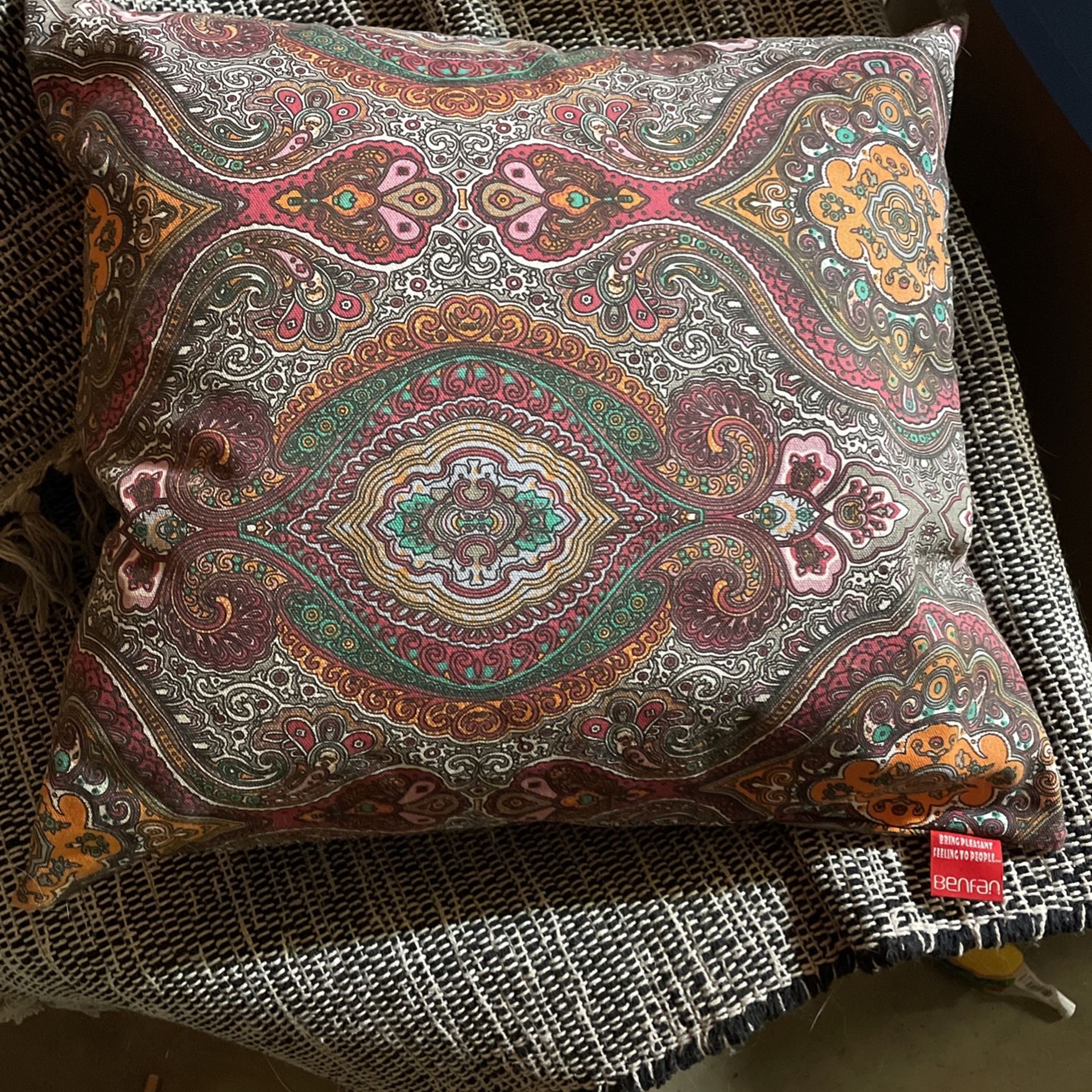 Paisley Pattern Outdoor Pillow