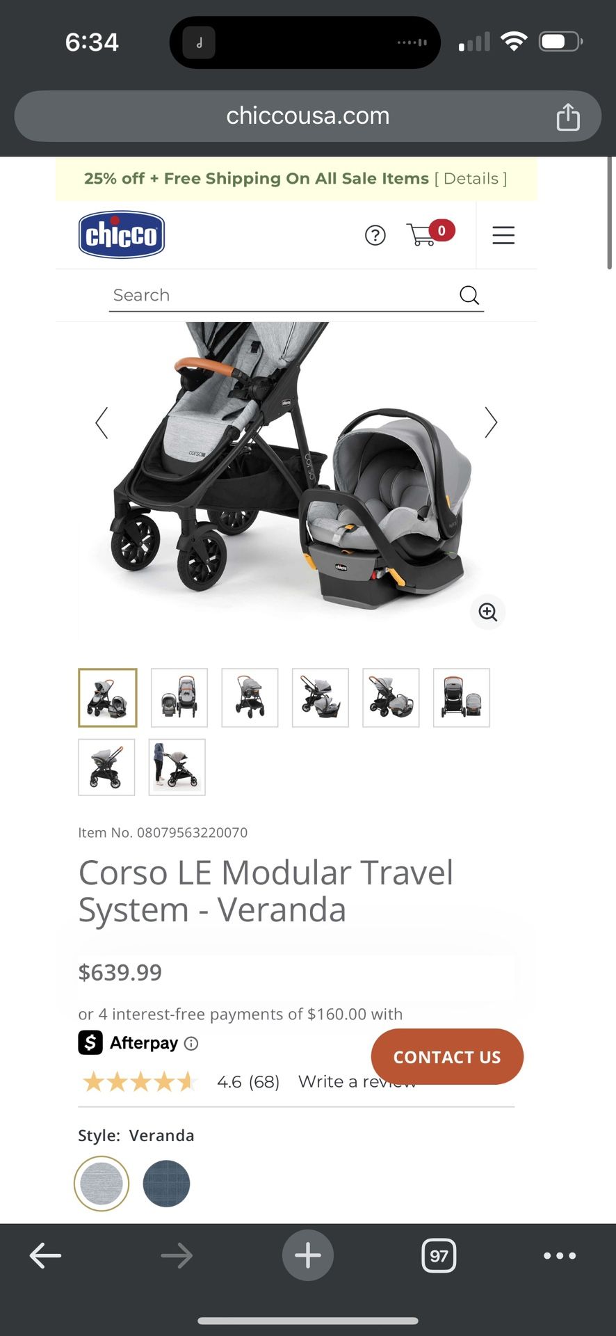 Chicco Corso LE Modular Quick Fold Stroller