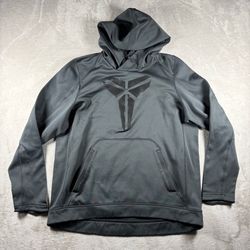 Nike Kobe Bryant Mamba Logo Hoodie Men’s L Gray Dri-FIT Sweater Rare #2458